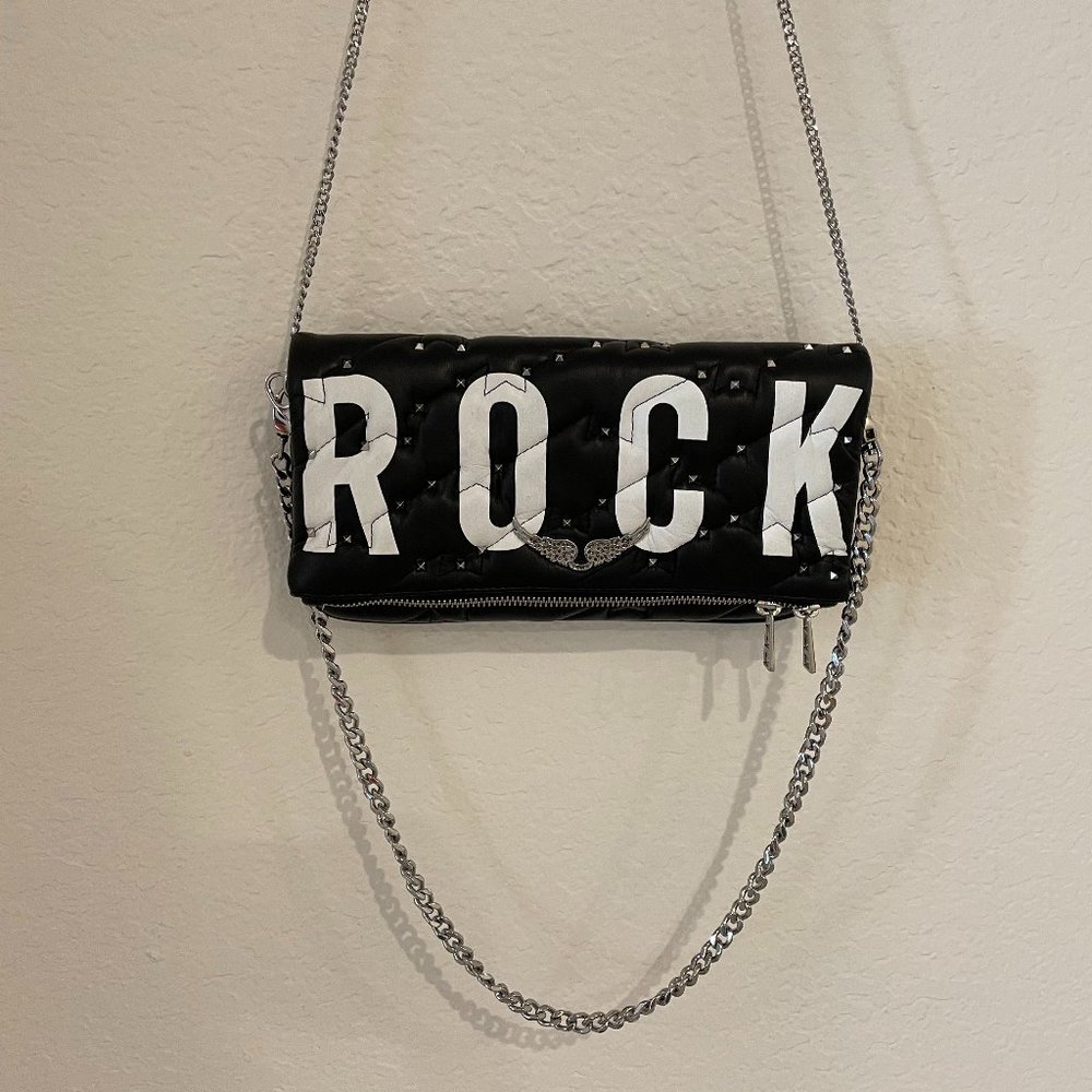 NWT ZADIG & VOLTAIRE Rock Quilted Leather Clutch